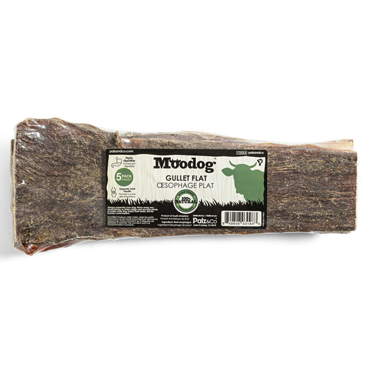 Moodog 8" Flat Beef Gullet, 5 Pack